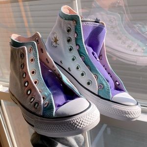 pastel double-layer converse